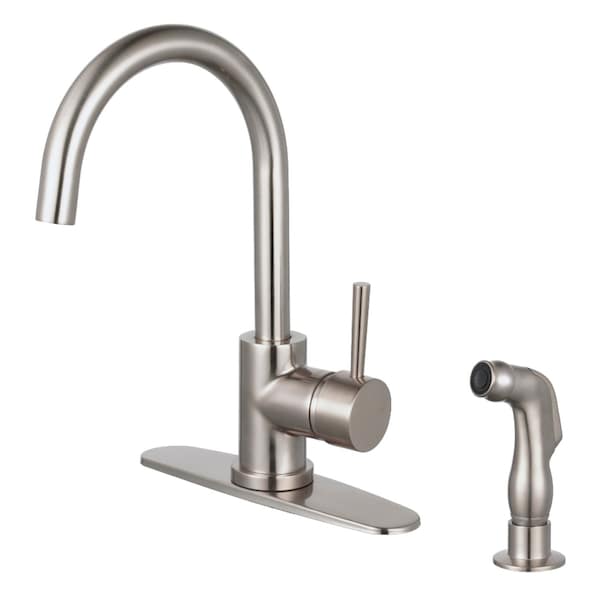 Gourmetier LS8578DLSP Single-Handle Kitchen Faucet with Side Sprayer, Brushed Nickel LS8578DLSP - main
